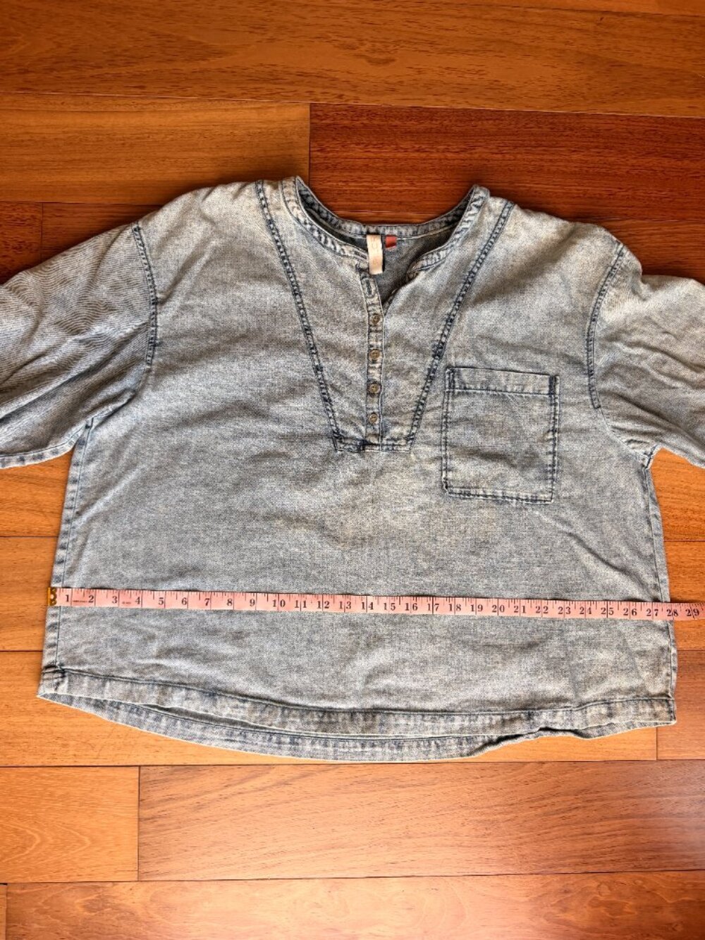 Pilcro by Anthropologie denim popover shirt, size L - Picture 3 of 5